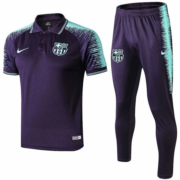 Polo Conjunto Completo Barcelona 2019/20 Azul Marino